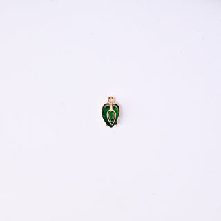 Pendente Zirconi Effetto Smeraldo Bocciolo 13x8mm