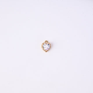 Pendente Zirconi Effetto Ametista Cuore 12x10mm
