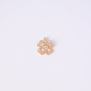 Pendente Zirconi Effetto Diamante Quadrifoglio 15x14mm