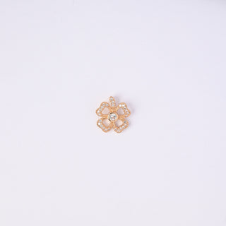 Pendente Zirconi Effetto Diamante Quadrifoglio 15x14mm