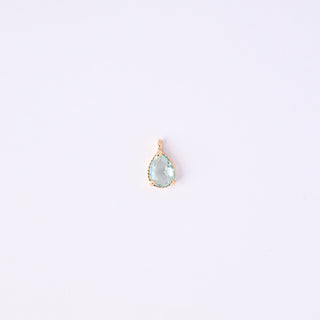 Pendente Zirconi Effetto Acquamarina Goccia 12x7mm