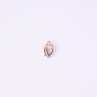 Pendente Zirconi Effetto Acquamarina Bocciolo 13x8mm