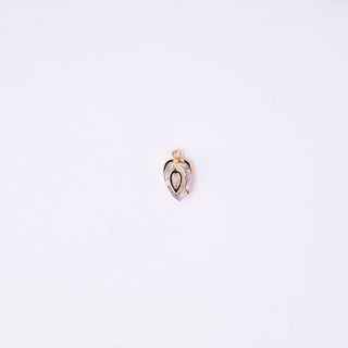 Pendente Zirconi Effetto Acquamarina Bocciolo 13x8mm