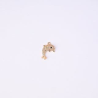 Pendente Zirconi Effetto Diamante Delfino 16x12mm