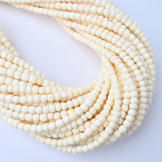 Perle in Osso Naturale Tonde Avorio 4mm