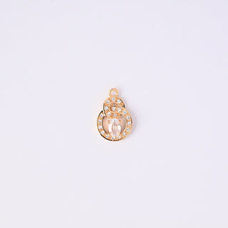 Pendente Zirconi Effetto Diamante Intreccio 18x12mm
