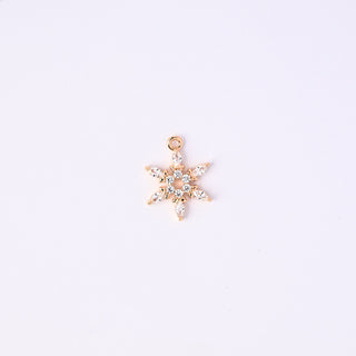 Pendente Zirconi Effetto Diamante Fiocco di Neve 18x14mm