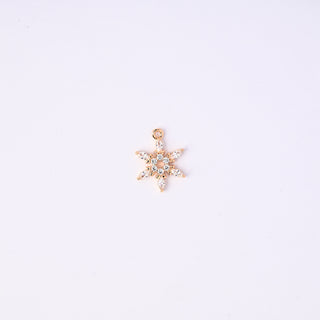 Pendente Zirconi Effetto Diamante Fiocco di Neve 18x14mm