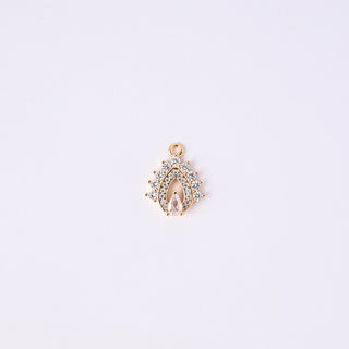 Pendente Zirconi Effetto Diamante Goccia 16x13mm