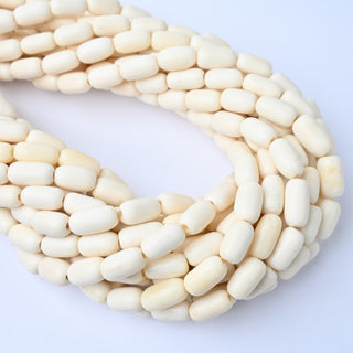 Perle in Osso Naturale Barilotti Avorio 13x7mm