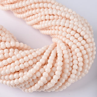 Perle in Pasta di Vetro Tondo Cipria 4mm