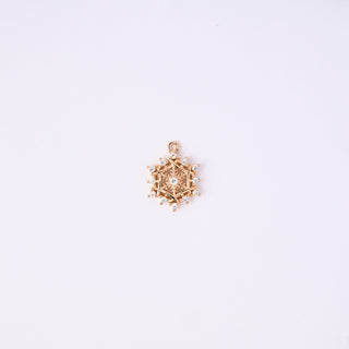 Pendente Zirconi Effetto Diamante Fiocco di Neve 18x14mm
