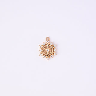 Pendente Zirconi Effetto Diamante Fiocco di Neve 18x14mm