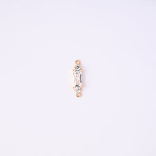 Connettore Zirconi Effetto Diamante Rettangolo 22x6mm