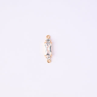 Connettore Zirconi Effetto Diamante Rettangolo 22x6mm
