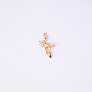 Pendente Zirconi Effetto Diamante Fiore 26x15mm