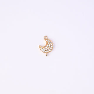 Connettore Zirconi Effetto Diamante Mezzaluna 16x12mm