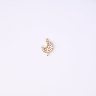 Connettore Zirconi Effetto Diamante Mezzaluna 16x12mm
