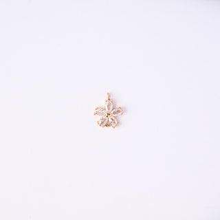 Pendente Zirconi Effetto Diamante Fiore 14x12mm