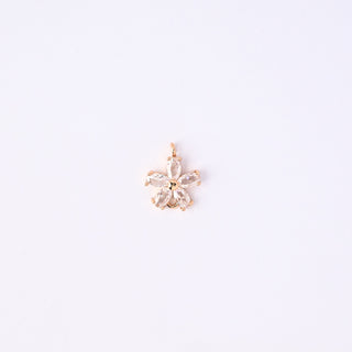 Pendente Zirconi Effetto Diamante Fiore 14x12mm