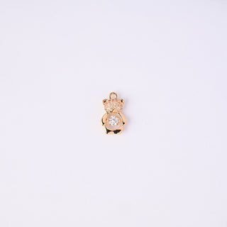 Pendente Zirconi Effetto Diamante Orsetto 18x10mm