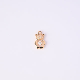Pendente Zirconi Effetto Diamante Orsetto 18x10mm