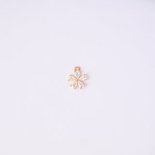 Pendente Zirconi Effetto Diamante Fiore 14x11mm