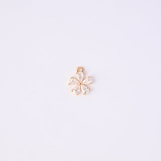 Pendente Zirconi Effetto Diamante Fiore 14x11mm