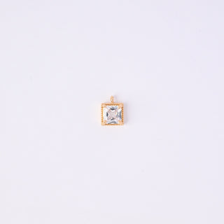 Pendente Zirconi Effetto Diamante Quadrato 10x8mm