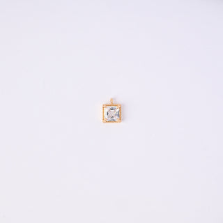 Pendente Zirconi Effetto Diamante Quadrato 10x8mm
