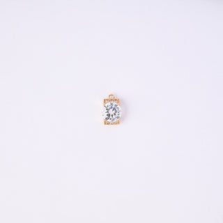 Pendente Zirconi Effetto Diamante Tondo 12x8mm