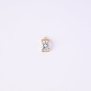 Pendente Zirconi Effetto Diamante Tondo 12x8mm