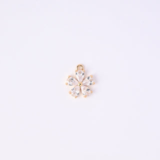 Pendente Zirconi Effetto Diamante Fiore 16x14mm