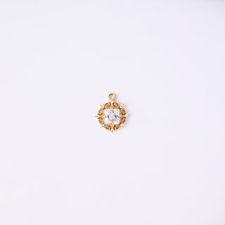 Pendente Zirconi Effetto Diamante Quadrato 16x14mm