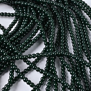 Perle in Pasta di Vetro Tondo Verde Scuro 4mm