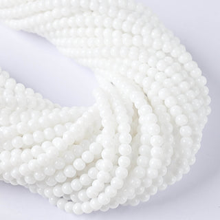 Perle in Pasta di Vetro Tondo Bianco 4mm