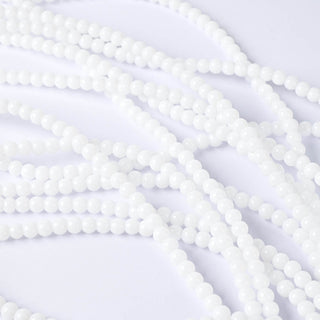 Perle in Pasta di Vetro Tondo Bianco 4mm