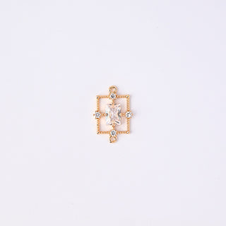 Connettore Zirconi Effetto Diamante Rettangolo 20x13mm