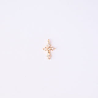 Pendente Zirconi Effetto Diamante Croce 16x10mm