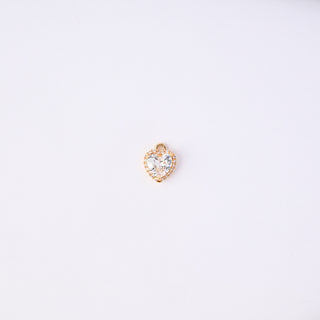 Pendente Zirconi Effetto Diamante Cuore 12x7mm