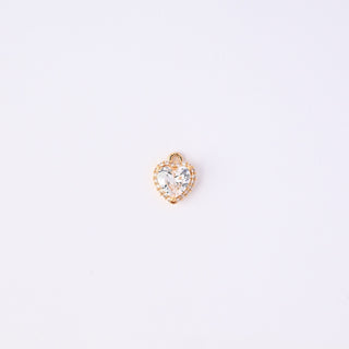 Pendente Zirconi Effetto Diamante Cuore 12x7mm