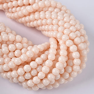 Perle in Pasta di Vetro Tondo Cipria 6mm