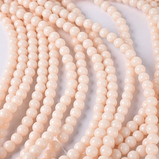 Perle in Pasta di Vetro Tondo Cipria 6mm