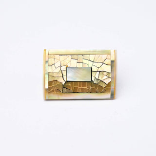 Perla Patina di Bronzo Rettangolo 28x19mm