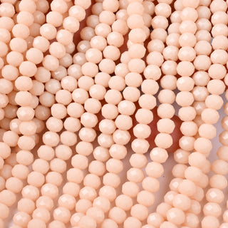 Cristalli Rondella Rosa Pesca 6mm
