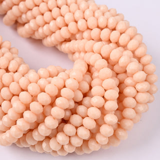Cristalli Rondella Rosa Crema 6mm