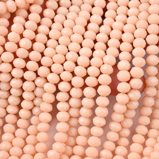 Cristalli Rondella Rosa Crema 6mm