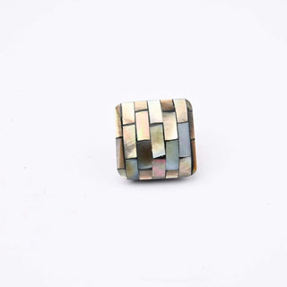 Perla Patina di Bronzo Quadrato 15x15mm