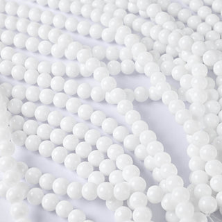 Perle in Pasta di Vetro Tondo Bianco 6mm