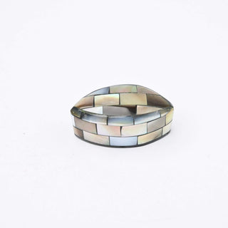 Cabochon Patina di Bronzo Navetta 23x11x10mm